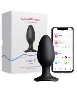 Lovense Hush 2 Bluetooth Remote-Controlled Vibrating Butt Plug L 2.25 In.