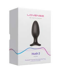 Lovense Hush 2 Bluetooth Remote-Controlled Vibrating Butt Plug L 2.25 In.