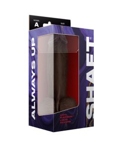Shaft Model A: 8.5 In. Dual Density Silicone Dildo With Balls Mahogany