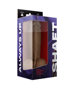 Shaft Model A: 8.5 In. Dual Density Silicone Dildo With Balls Oak