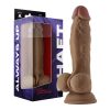 Shaft Model A: 9.5 In. Dual Density Silicone Dildo With Balls Oak