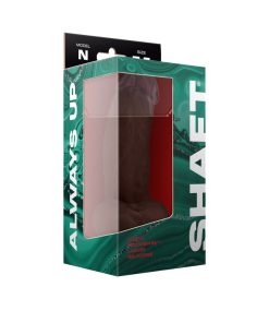 Shaft Model N: 7.5 In. Dual Density Silicone Dildo With Balls Mahogany