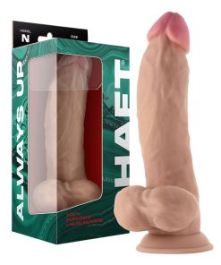Shaft Model N: 9.5 In. Dual Density Silicone Dildo With Balls Pine
