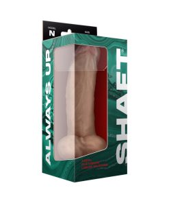 Shaft Model N: 9.5 In. Dual Density Silicone Dildo With Balls Pine