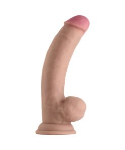 Shaft Model C: 8.5 In. Dual Density Silicone Dildo With Balls Pine