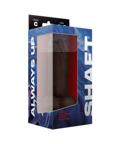 Shaft Model C: 8.5 In. Dual Density Silicone Dildo With Balls Mahogany