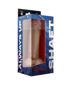 Shaft Model C: 9.5 In. Dual Density Silicone Dildo With Balls Pine