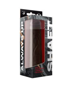 Shaft Model J: 8.5 In. Dual Density Silicone Dildo Mahogany