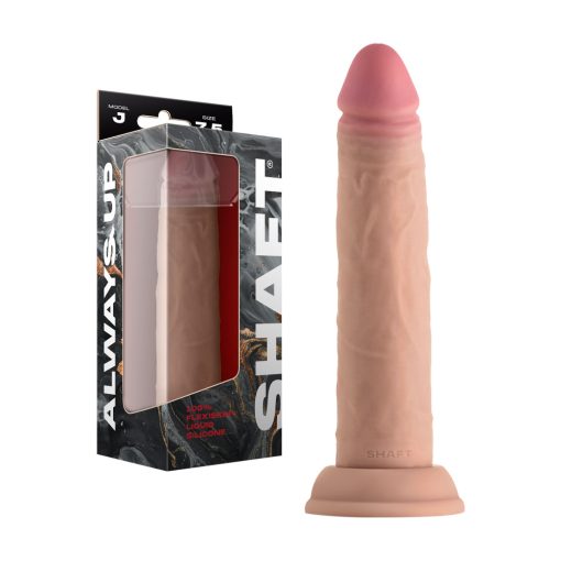 Shaft Model J: 7.5 In. Dual Density Silicone Dildo Pine