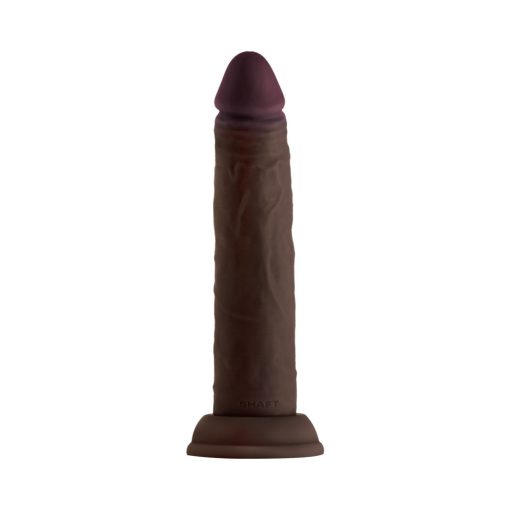 Shaft Model J: 7.5 In. Dual Density Silicone Dildo Mahogany - Image 3