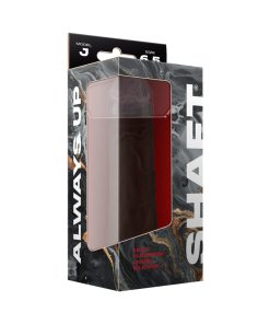 Shaft Model J: 6.5 In. Dual Density Silicone Dildo Mahogany