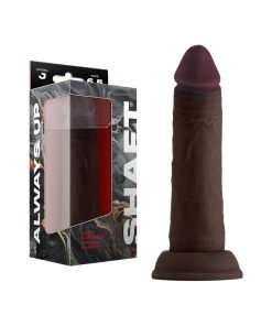 Shaft Model J: 6.5 In. Dual Density Silicone Dildo Mahogany