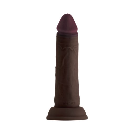 Shaft Model J: 6.5 In. Dual Density Silicone Dildo Mahogany - Image 3