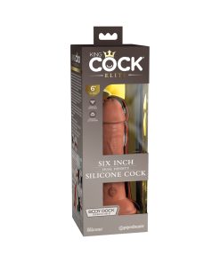 King Cock Elite 7 In. Dual Density Silicone Cock Realistic Dildo With Suction Cup Tan