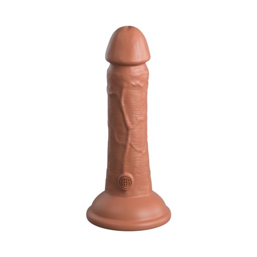 King Cock Elite 7 In. Dual Density Silicone Cock Realistic Dildo With Suction Cup Tan - Image 3