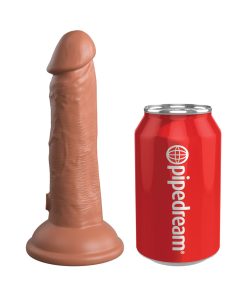 King Cock Elite 7 In. Dual Density Silicone Cock Realistic Dildo With Suction Cup Tan