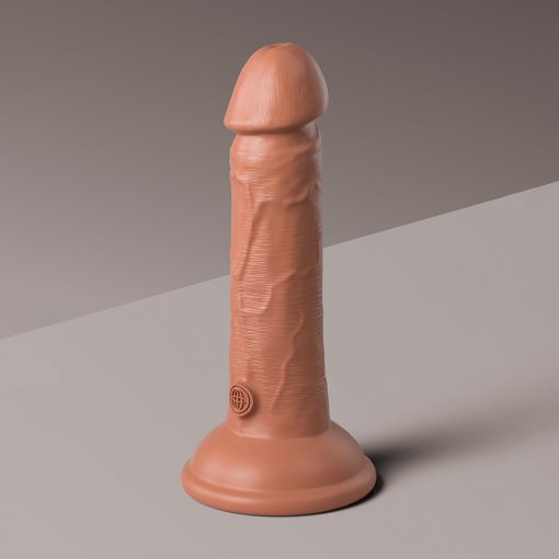 King Cock Elite 7 In. Dual Density Silicone Cock Realistic Dildo With Suction Cup Tan - Image 5