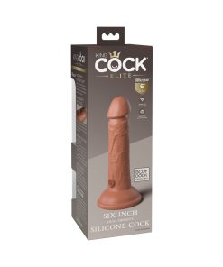 King Cock Elite 7 In. Dual Density Silicone Cock Realistic Dildo With Suction Cup Tan