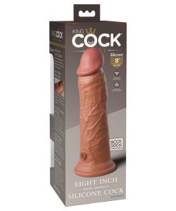 King Cock Elite 8 In. Dual Density Silicone Cock Realistic Dildo With Suction Cup Tan