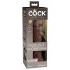 King Cock Elite 8 In. Dual Density Silicone Cock Realistic Dildo With Suction Cup Brown