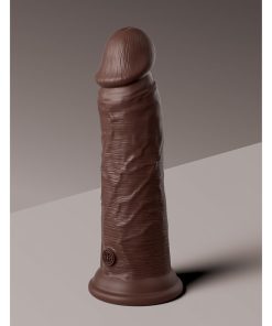 King Cock Elite 8 In. Dual Density Silicone Cock Realistic Dildo With Suction Cup Brown