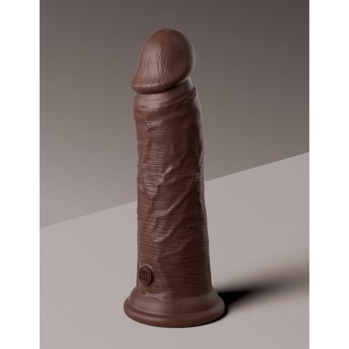 King Cock Elite 8 In. Dual Density Silicone Cock Realistic Dildo With Suction Cup Brown - Image 4