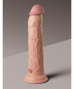 King Cock Elite 9 In. Dual Density Silicone Cock Realistic Dildo With Suction Cup Beige