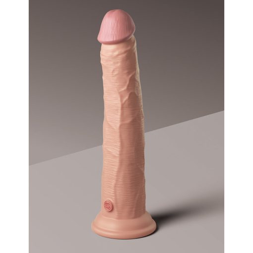 King Cock Elite 10 In. Dual Density Silicone Cock Realistic Dildo With Suction Cup Beige - Image 4