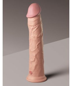 King Cock Elite 11 In. Dual Density Silicone Cock Realistic Dildo With Suction Cup Beige