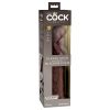 King Cock Elite 11 In. Dual Density Silicone Cock Realistic Dildo With Suction Cup Brown