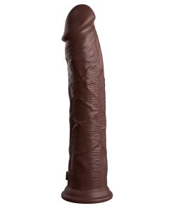 King Cock Elite 11 In. Dual Density Silicone Cock Realistic Dildo With Suction Cup Brown