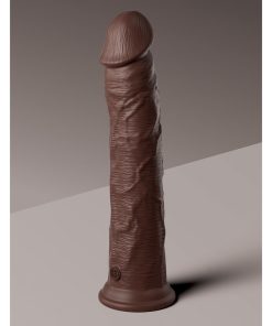 King Cock Elite 11 In. Dual Density Silicone Cock Realistic Dildo With Suction Cup Brown