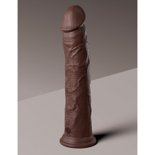 King Cock Elite 11 In. Dual Density Silicone Cock Realistic Dildo With Suction Cup Brown - Image 4