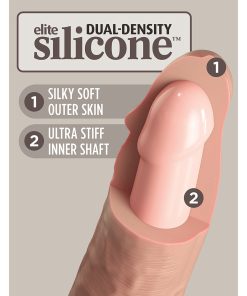 King Cock Elite 6 In. Vibrating Realistic Dildo With Suction Cup Beige