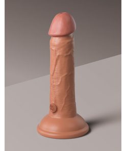 King Cock Elite 6 In. Vibrating Realistic Dildo With Suction Cup Tan