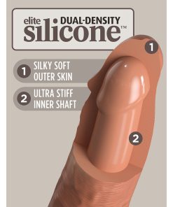 King Cock Elite 6 In. Vibrating Realistic Dildo With Suction Cup Tan