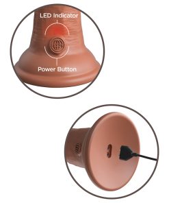 King Cock Elite 6 In. Vibrating Realistic Dildo With Suction Cup Tan