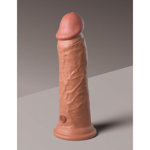 King Cock Elite 8 In. Vibrating Realistic Dildo With Suction Cup Tan - Image 4
