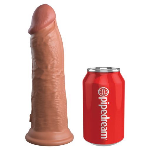 King Cock Elite 8 In. Vibrating Realistic Dildo With Suction Cup Tan - Image 6