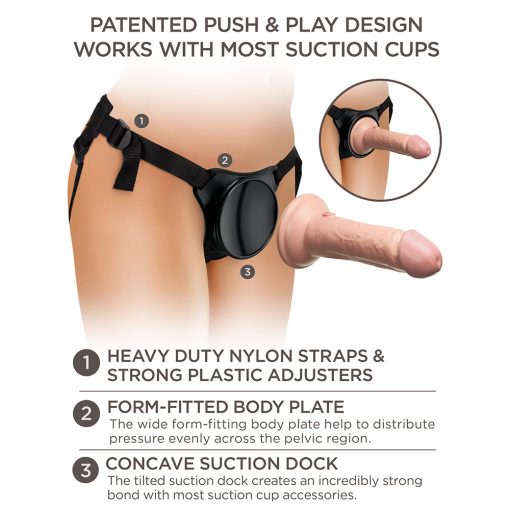 King Cock Elite Beginner'S Silicone Body Dock Kit With Dildo Beige/Black - Image 6