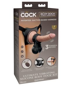 King Cock Elite Ultimate Vibrating Silicone Body Dock Kit