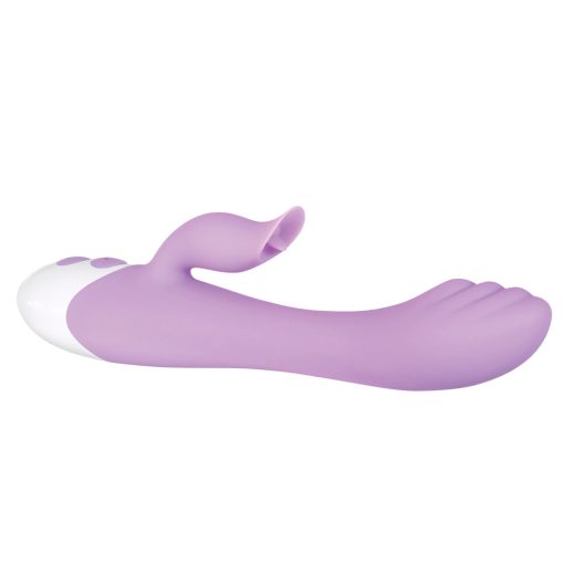 Evolved Pleasing Petal Rechargeable Silicone Flicking Dual Stimulator Light Purple - Image 2