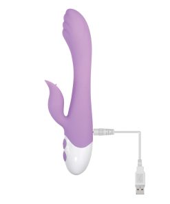 Evolved Pleasing Petal Rechargeable Silicone Flicking Dual Stimulator Light Purple