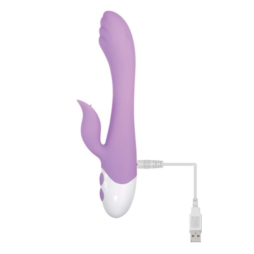 Evolved Pleasing Petal Rechargeable Silicone Flicking Dual Stimulator Light Purple - Image 6