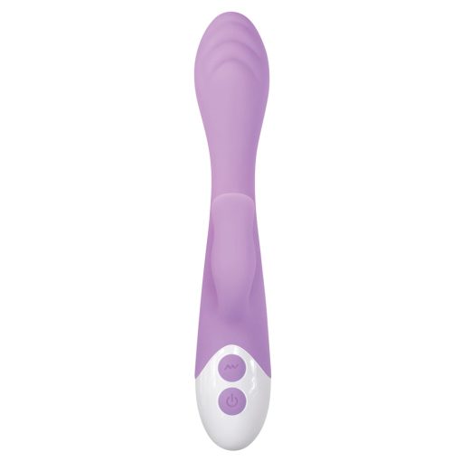 Evolved Pleasing Petal Rechargeable Silicone Flicking Dual Stimulator Light Purple - Image 7