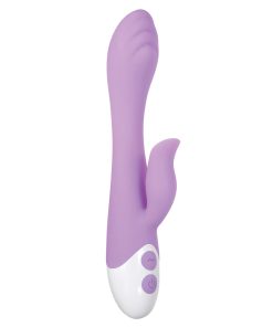Evolved Pleasing Petal Rechargeable Silicone Flicking Dual Stimulator Light Purple