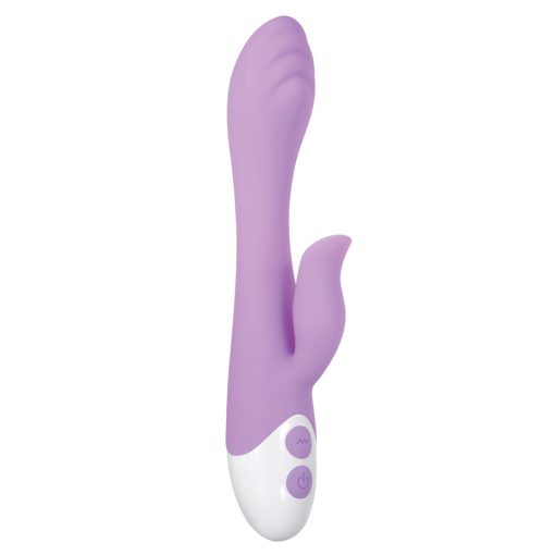 Evolved Pleasing Petal Rechargeable Silicone Flicking Dual Stimulator Light Purple - Image 8