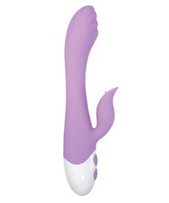 Evolved Pleasing Petal Rechargeable Silicone Flicking Dual Stimulator Light Purple