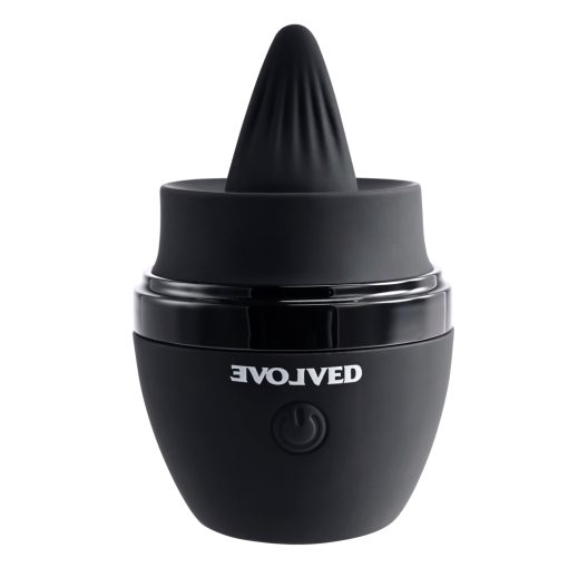 Evolved Tongue Tied Rechargeable Flicking Silicone Tongue Vibrator Black - Image 2