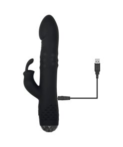 Evolved Bodacious Bunny Rechargeable Silicone Rabbit Vibrator Black